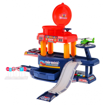 Interaktywna Myjnia dla autek dla dzieci 3+ Autko zmieniające kolor + Zjeżdżalnia + Winda